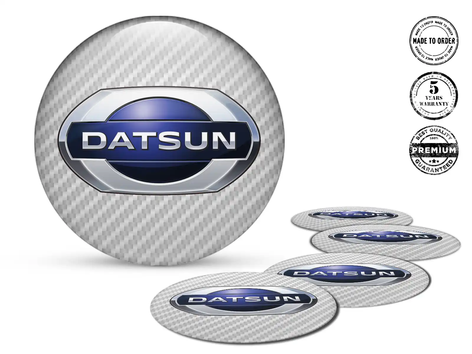 Datsun Calcomanías de Aro Edición Emblemas Estilo de Silicona